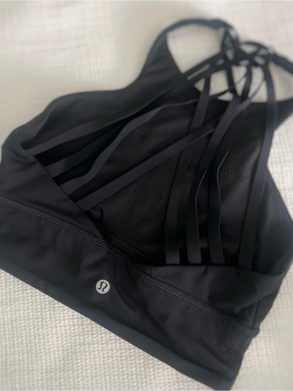 lululemon athletica Black Strappy Back Sports Bra